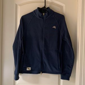 tracksmith franklin fleece jacket women sz medium